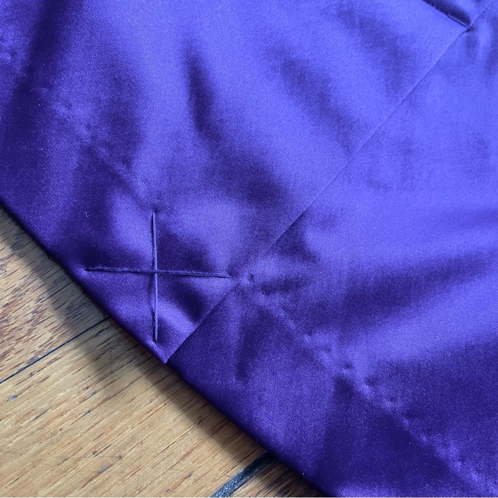 Limited Strapless Purple Dress Satin / Size 8 - Picture 4 of 6